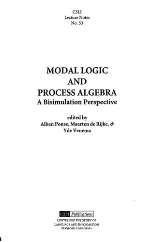 Modal logic and process algebra