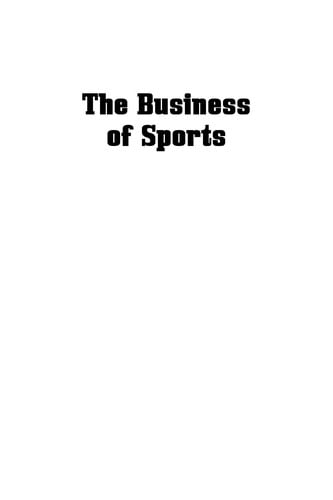 The business of sports