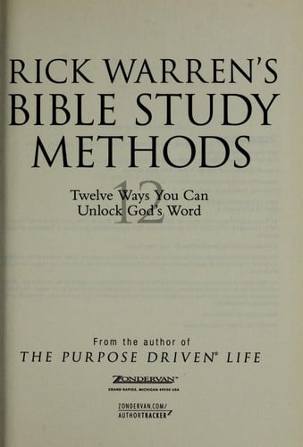 Rick Warren's Bible study methods