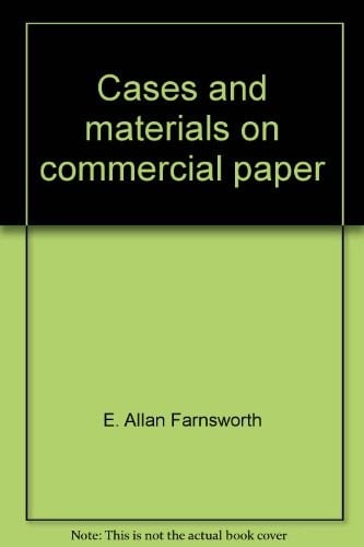 Cases and materials on commercial paper