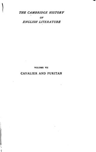 The Cambridge history of English literature
