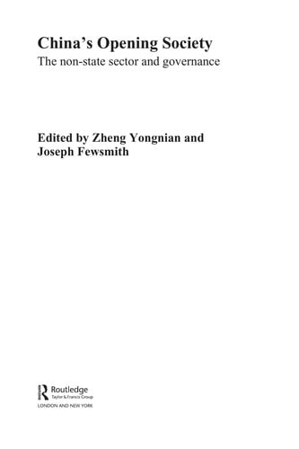 China's opening society