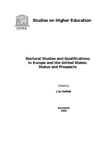 Doctoral studies and qualifications in Europe and the United States