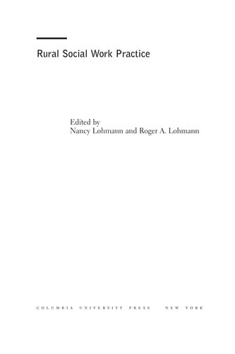 Rural social work practice