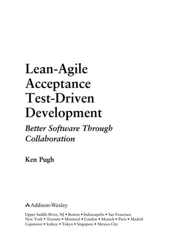 Lean-agile acceptance test-driven development