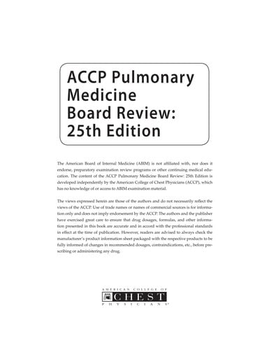 ACCP pulmonary medicine board review