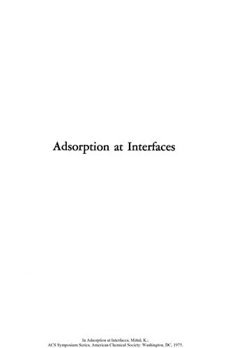 Adsorption at interfaces