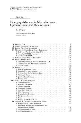 Advanced semiconductor and organic nano-techniques