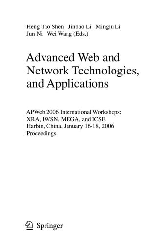 Advanced Web and Network Technologies, and Applications