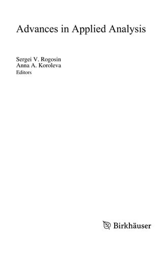 Advances in Applied Analysis