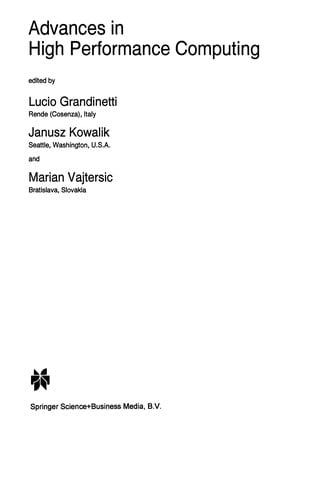 Advances in High Performance Computing