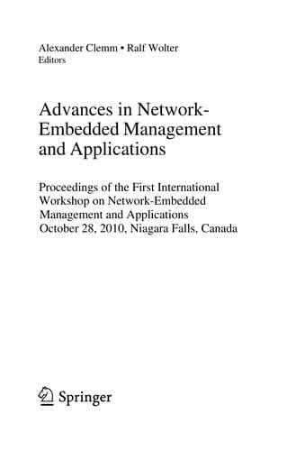 Advances in Network-Embedded Management and Applications