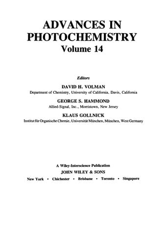 Advances in photochemistry