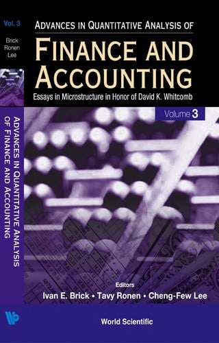 Advances in quantitative analysis of finance and accounting