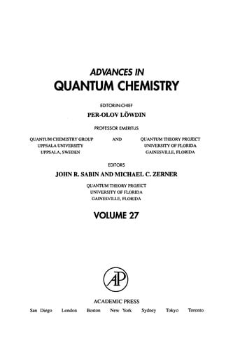 Advances in Quantum Chemistry, 27