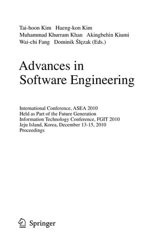 Advances in Software Engineering