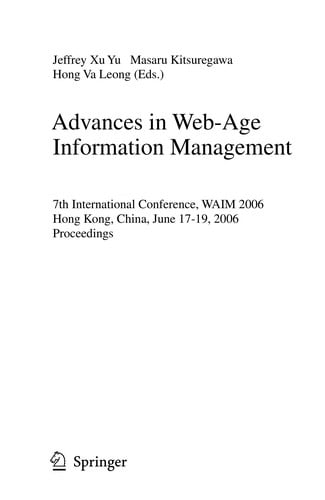 Advances in Web-age information management
