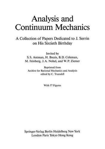 Analysis and Continuum Mechanics