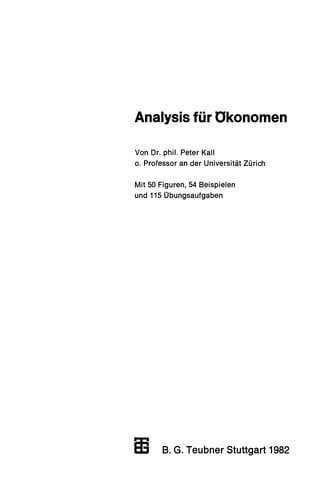 Analysis für Ökonomen