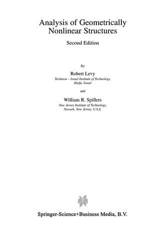 Analysis of Geometrically Nonlinear Structures