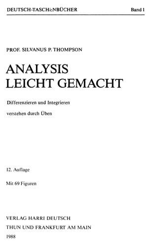 Analysis leicht gemacht
