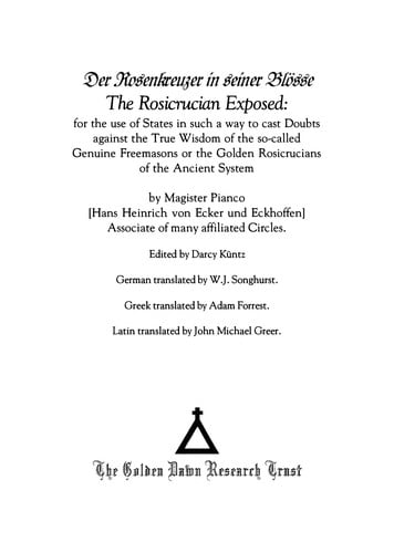 The ancient texts of the golden rosicrucians