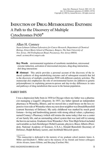 Annual review of pharmacology and toxicology