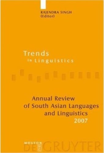 Annual review of South Asian languages and linguistics, 2007