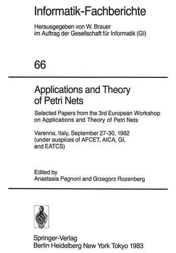 Applications and Theory of Petri Nets