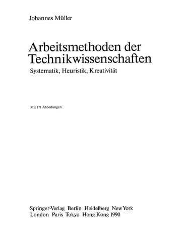 Arbeitsmethoden der Technikwissenschaften