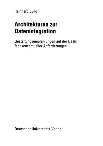 Architekturen zur Datenintegration