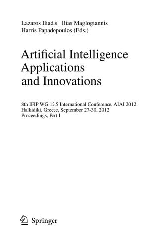 Artificial Intelligence Applications and Innovations
