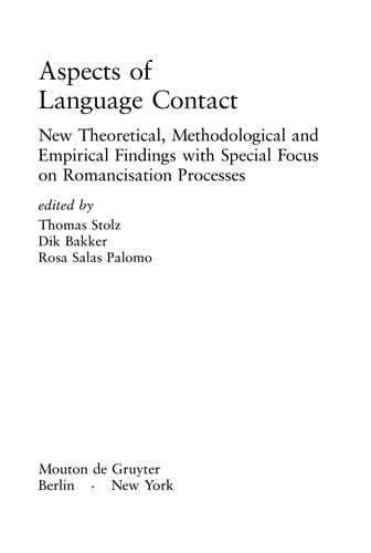 Aspects of language contact