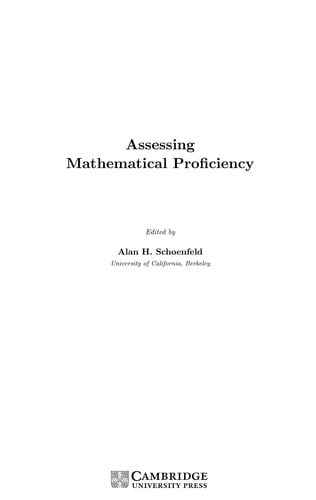 Assessing mathematical proficiency