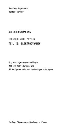 AUFGABENSAMMLUNG THEORETISCHE PHYSIK