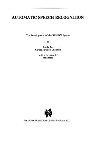 Automatic speech recognition