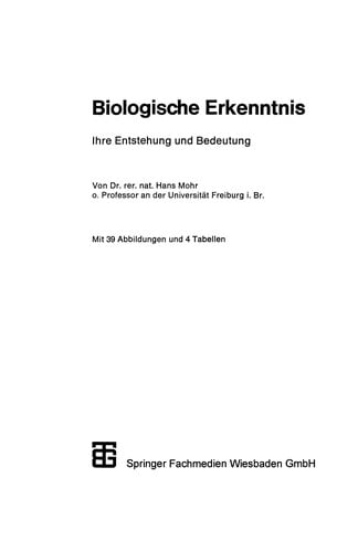 Biologische Erkenntnis
