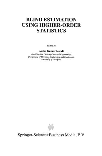 Blind Estimation Using Higher-Order Statistics