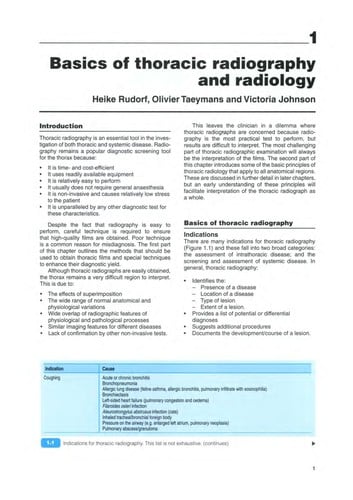 BSAVA manual of canine and feline thoracic imaging