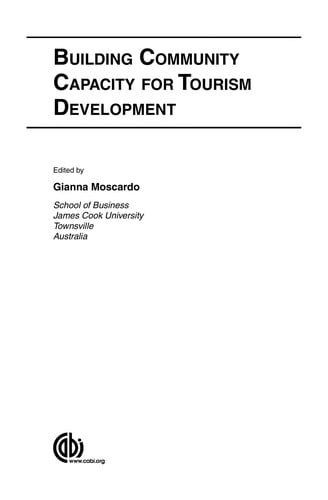 Building community capacity for tourism development
