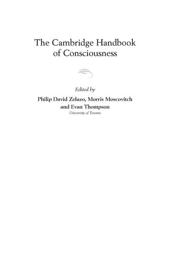 Cambridge handbook of consciousness