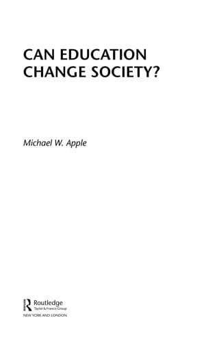 Can education change society?