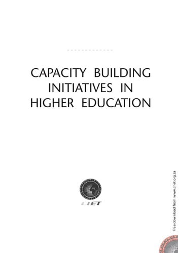 Capacity building for the next generation of academics