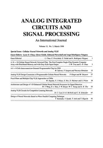 Cellular Neural Networks and Analog VLSI