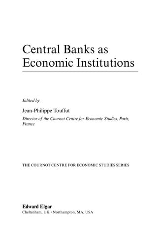 Central banks as economic institutions