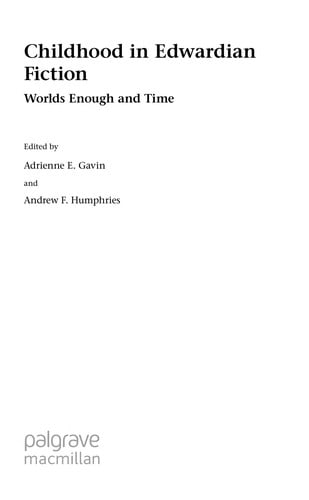 Childhood in Edwardian fiction