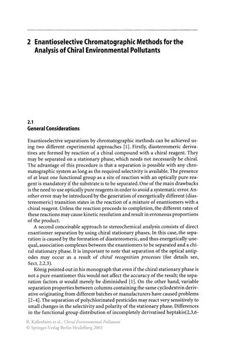 Chiral Environmental Pollutants