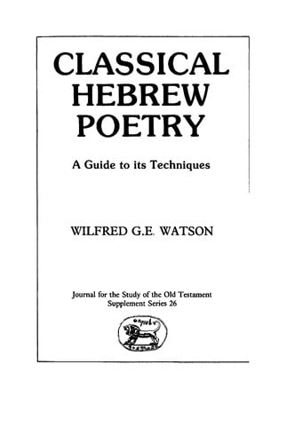 Classical Hebrew poetry