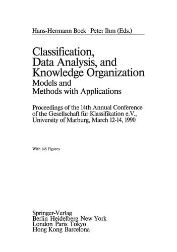 Classification, Data Analysis, and Knowledge Organization
