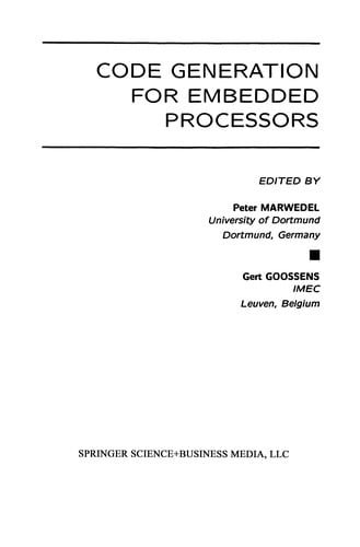 Code Generation for Embedded Processors